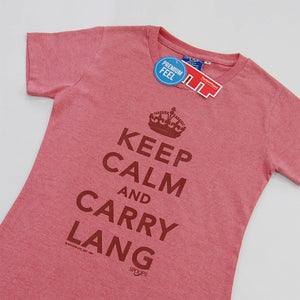 Keep Calm and Carry Lang (Women's Acid Red)